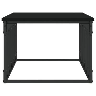 Salontafel 100x50x35,5 cm bewerkt hout zwart Salontafel 100x50x35,5 cm bewerkt hout zwart