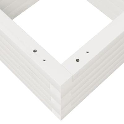VidaXL Plantenbak 40x40x23 cm massief grenenhout wit