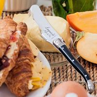 Laguiole Style de Vie Botermessen Zwart - 4 stuks - thumbnail