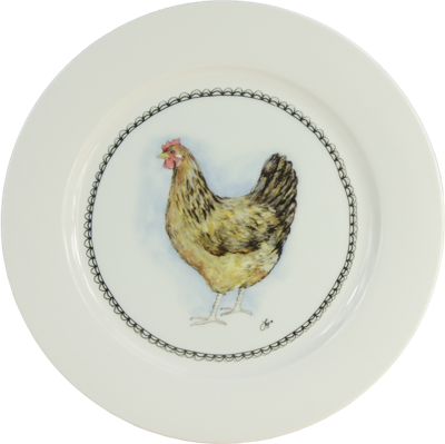 Boerenwinkel Ontbijtbord 21cm Hen