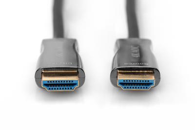 Digitus AK-330125-300-S HDMI-kabel HDMI / Glasvezel Aansluitkabel HDMI-A-stekker, HDMI-A-stekker 30.00 m Zwart 4K UHD