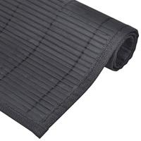 VidaXL 6 placemats bamboe 30 x 45 cm zwart - thumbnail