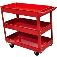 VidaXL Gereedschapswagen 100 kg rood - thumbnail