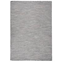 VidaXL Buitenkleed platgeweven 160x230 cm bruin en blauw - thumbnail