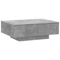 Salontafel 90x60x31 cm bewerkt hout betongrijs - thumbnail