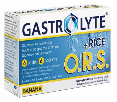 Gastrolyte O.R.S. rijst/banaan 6 Sachets Gastrolyte O.R.S. rijst/banaan 6 Sachets