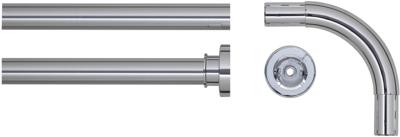 Douchegordijnstangset Seallux diameter 28 mm 90x90 cm Chroom Douchegordijnstangset Seallux diameter 28 mm 90x90 cm Chroom