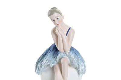Decoratieve figuren DKD Home Decor Blauw Romantiek Balletdanseres 8,5 x 13 x 14,5 cm