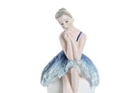 Decoratieve figuren DKD Home Decor Blauw Romantiek Balletdanseres 8,5 x 13 x 14,5 cm - thumbnail