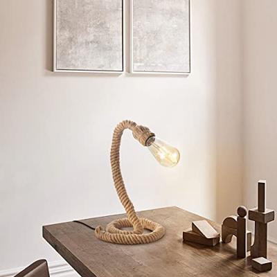 Home sweet home tafellamp Pier Rope - bruin