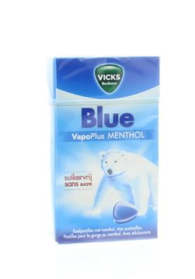 Vicks Blue menthol suikervrij box 40 Gram
