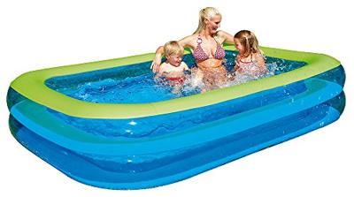 Wehncke Family Opblaas Zwembad 262x175x50 cm Blauw/Groen