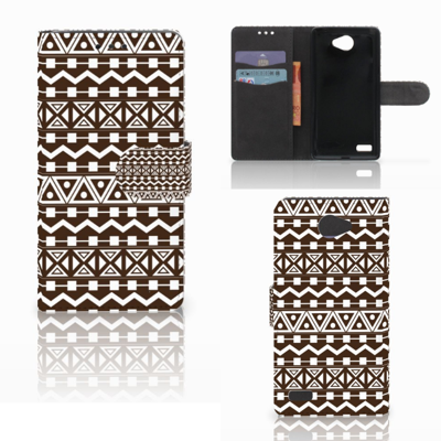 LG Bello 2 Telefoon Hoesje Aztec Brown