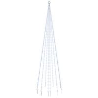 Vlaggenmast kerstboom 310 LED's koudwit 300 cm - thumbnail