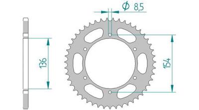 AFAM Chain wheel 520 47z steel black