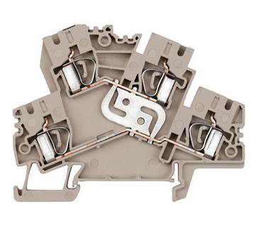 Weidmüller 8671080000 Klem 2-etages Spanveer Donkerbeige 50 stuk(s)