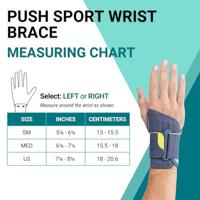 Push Sports 6430 Polsbrace - Antraciet - S - Rechts - thumbnail