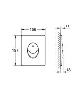Grohe Skate Air bedieningspaneel mat chroom tbv Grohe Rapid SL - thumbnail