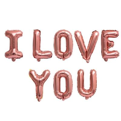 I LOVE YOU ballon Rosé (40CM)