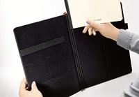 Sigel SI-CF110 Business Organiser Conceptum Flex Kunstleer, A4, Zwart, Leeg, 3 Metalen Geleiders Elastieksluiting, Pennenlus En - thumbnail