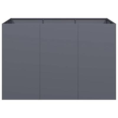 Plantenbak 120x80x80 cm staal antracietkleurig