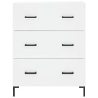 Dressoir 69,5x34x90 cm bewerkt hout wit - thumbnail