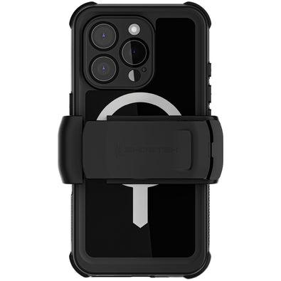 Ghostek Nautical Waterproof MagSafe Case + Belt Swivel Holster Apple iPhone 16 Pro Black