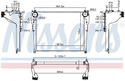 Intercooler, inlaatluchtkoeler 961568