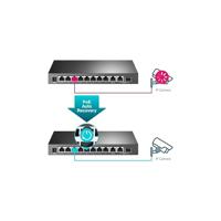 TP-Link TL-SG1210MPE | 8-poorts Gigabit PoE-switch | Eenvoudig slim beheerd | 8 PoE+-poorten @123W, met 2 Uplink Gigabit-poorten + 1 Combo SFP-sleuf | 3 jaar fabrieksgarantie | QoS, Vlan, IGMP & LAG - thumbnail