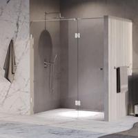 BRAUER Void Carving nisdeur 2-delig helder glas 170x200 omkeerbaar met draaideur 70 aan glas incl. glascoating chroom - thumbnail