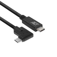 ACT USB 3.0 5Gbps 60W USB Type-C - USB Type-C (haaks horizontaal) 2m - thumbnail