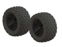 Dboots Fortress MT Tire Set Glued (Black) (2pcs) (AR550044) - thumbnail