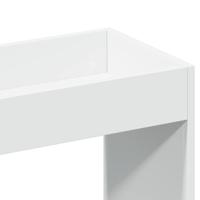 Hoge kast 92x33x180 cm bewerkt hout wit - thumbnail