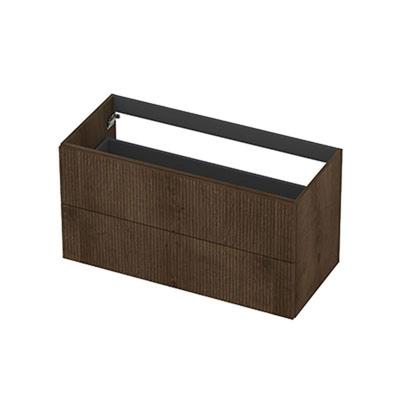 INK - Onderkast 2L Fineer Gefreesd Tbv Greep - 1000x450x520 Mm - Chocolate