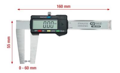 KS Tools 300.0540 Digitale remschijfschuifmaat 0-60 mm, 160 mm KS Tools 300.0540 Digitale remschijfschuifmaat 0-60 mm, 160 mm
