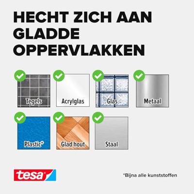 tesa POWERSTRIPS® Dubbelzijdig plakband Transparant Inhoud: 16 stuk(s) tesa POWERSTRIPS® Dubbelzijdig plakband Transparant Inhoud: 16 stuk(s)