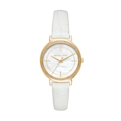 Horlogeband Michael Kors MK2662 Leder Wit 14mm