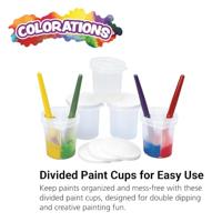 Colorations - verfbeker met deksel en 2 verdeelvakken, set van 5 - thumbnail