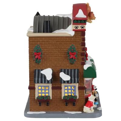 Lemax meet santa paws verlicht kersthuisje Caddington Village 2022