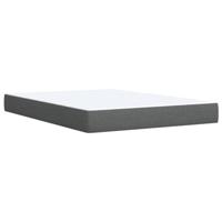 Boxspring met matras stof donkergrijs 140x190 cm - thumbnail