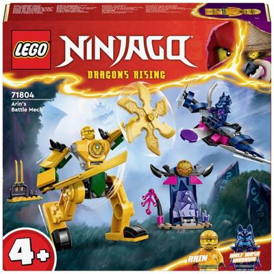 LEGO 71804 NINJAGO Arins vechtrobot, Ninjaspeelgoed met Arin minifiguren met mini-Katana en robots