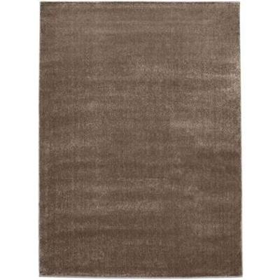 Tapeso Effen vloerkleed velours Gala - bruin - 80x150 cm Tapeso Effen vloerkleed velours Gala - bruin - 80x150 cm