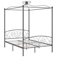 Hemelbedframe metaal grijs 120x200 cm - thumbnail
