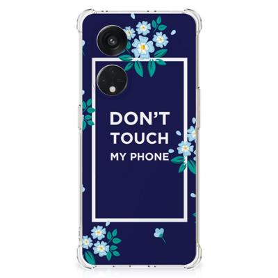 OPPO Reno8 T 5G Anti Shock Case Flowers Blue DTMP OPPO Reno8 T 5G Anti Shock Case Flowers Blue DTMP