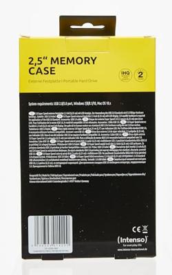 Intenso Memory Case 4 TB Externe harde schijf (2,5 inch) USB-A 3.2 Gen 1 Zwart 6021512