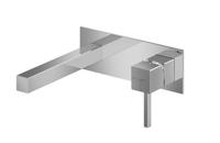 Hotbath Bloke inbouw wastafelmengkraan plaat chroom - thumbnail