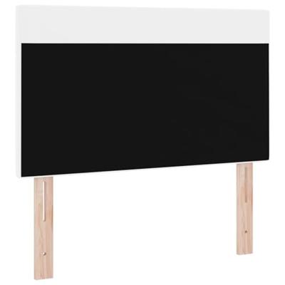 Hoofdbord met LED -striplichten Wandgemonteerd Wit 100 cm PVC