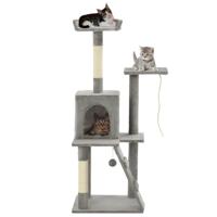 VidaXL Kattenkrabpaal met sisal krabpalen 120 cm grijs - thumbnail