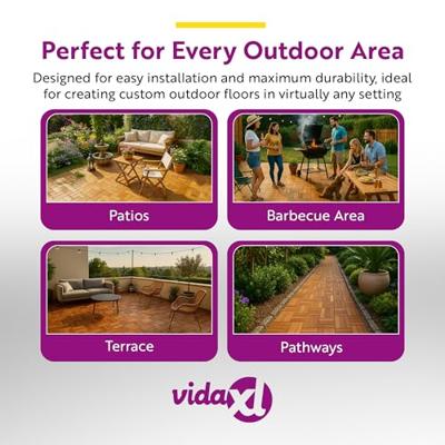 Terrastegels acaciahout 30 x 30 cm (10 stuks)