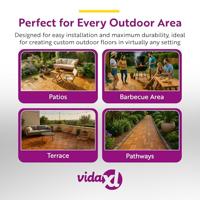 Terrastegels acaciahout 30 x 30 cm (10 stuks) - thumbnail